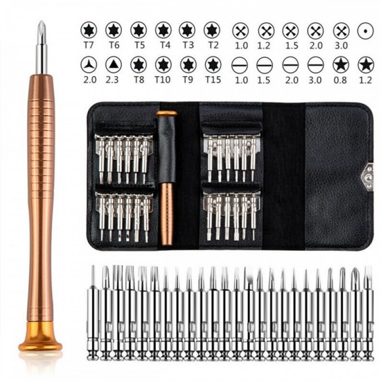 25 in 1 Set di cacciaviti di precisione Kit di strumenti di riparazione per Smartphone Computer iPhone MacBook Laptop PC